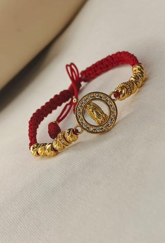 🙏 Pulsera Herraje Virgen de Guadalupe con Circonias ✨