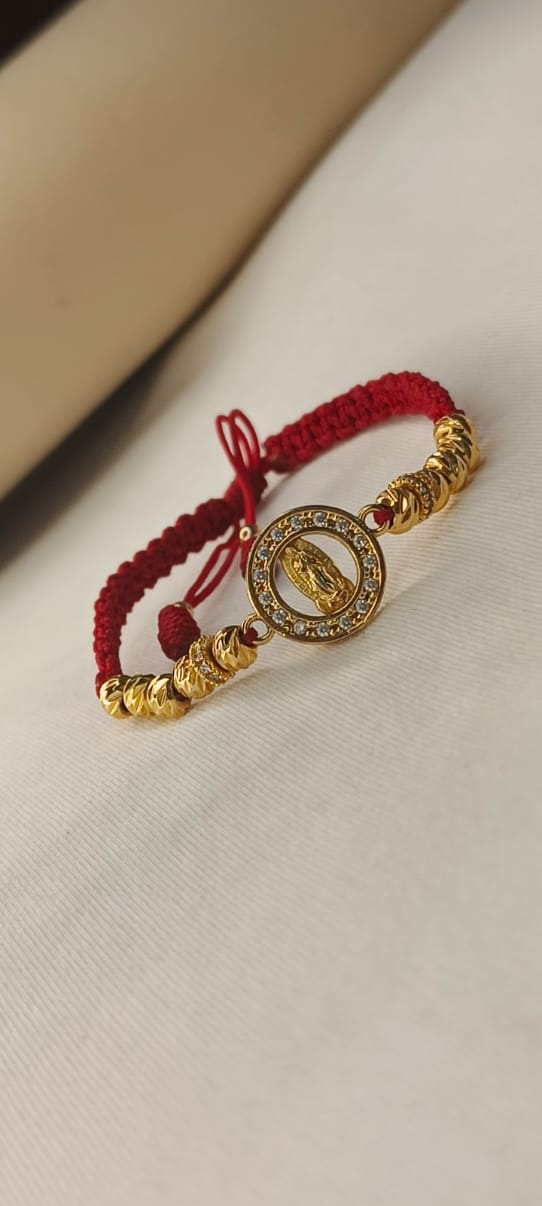 🙏 Pulsera Herraje Virgen de Guadalupe con Circonias ✨