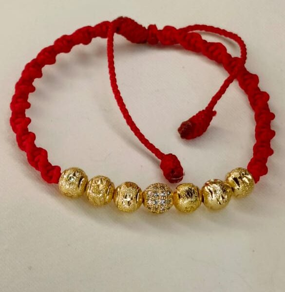 🔥 Pulsera Herraje Bola de Fuego con Circonias 6 mm 💎