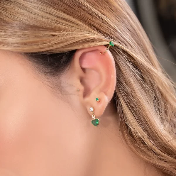 Pearcing fake 1.4cm VERDE