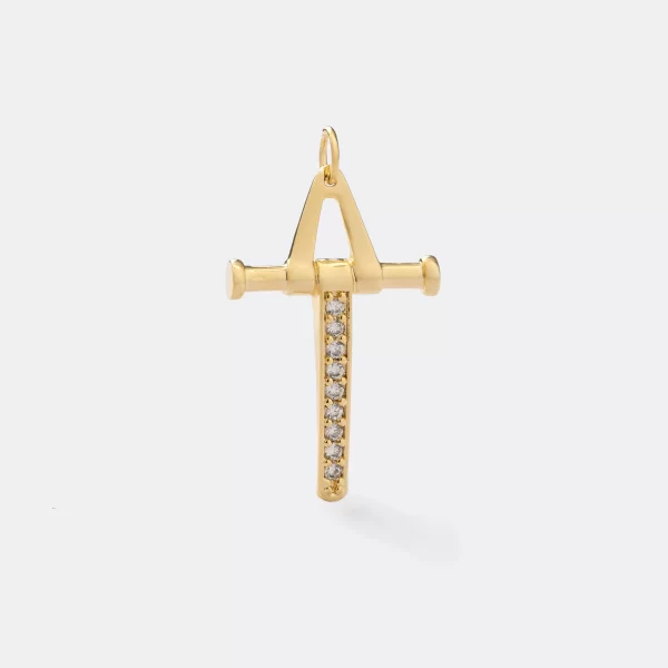 Cruz Pendulo con Circonias CRISTAL
