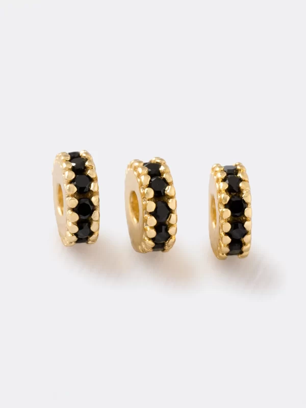 Rondel circonias 5mm x 3U NEGRO