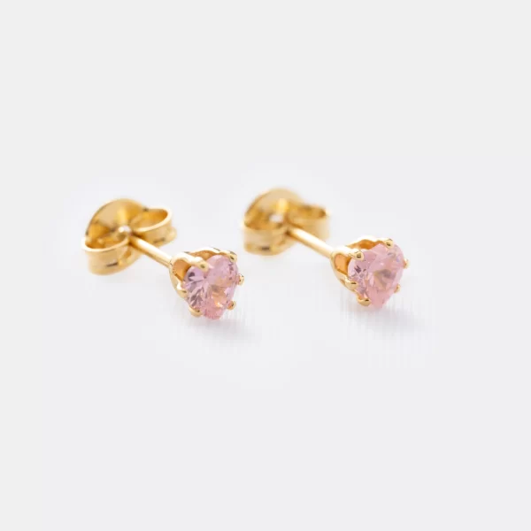 Topo Circonia Corazón ROSA